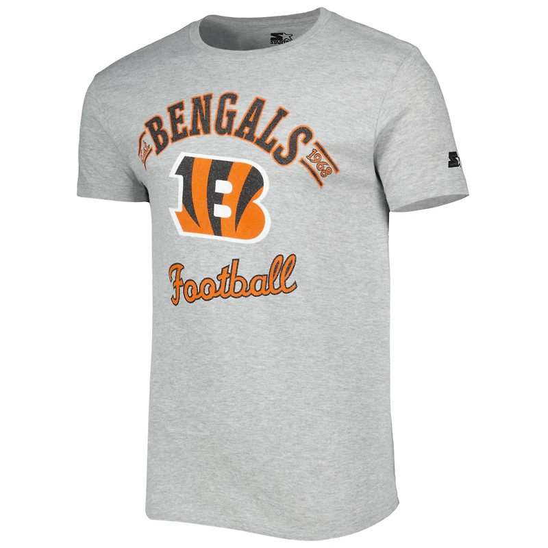 Men's Starter Heathered Gray Cincinnati Bengals Prime Time T-Shirt