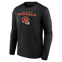 Men's Tee Higgins Black Cincinnati Bengals Team Wordmark Name & Number Long Sleeve T-Shirt