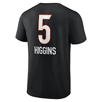 Men's Tee Higgins Black Cincinnati Bengals Team Wordmark Name & Number T-Shirt