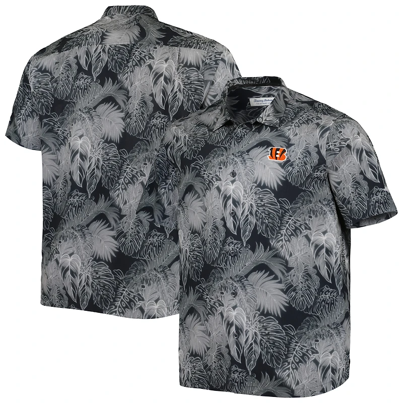 Chemise boutonnée Tommy Bahama pour homme Cincinnati Bengals Big & Tall Coast Luminescent Fronds Camp IslandZone