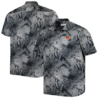 Chemise boutonnée Tommy Bahama pour homme Cincinnati Bengals Big & Tall Coast Luminescent Fronds Camp IslandZone