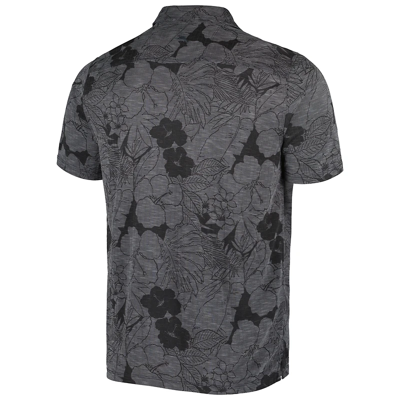 Men's Tommy Bahama Black Cincinnati Bengals Miramar Blooms Polo