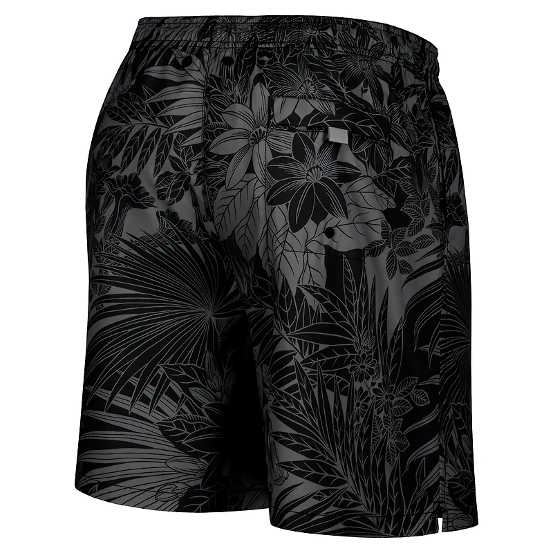 Men's Tommy Bahama Black Cincinnati Bengals Santiago Palms Board Shorts