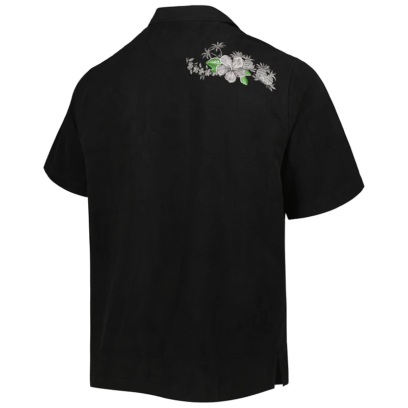Men's Tommy Bahama Black Cincinnati Bengals Sport Azule Oasis Camp Button-Up Shirt