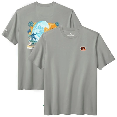 Men's Tommy Bahama  Gray Cincinnati Bengals Huddle & Hang Tens T-Shirt