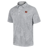 Men's Tommy Bahama Gray Cincinnati Bengals Sport Santiago Paradise Polo