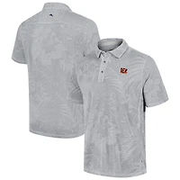 Men's Tommy Bahama Gray Cincinnati Bengals Sport Santiago Paradise Polo