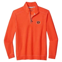 Pull Tommy Bahama orange Sport Tobago à demi-zip pour homme des Bengals de Cincinnati