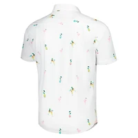 Men's Tommy Bahama White Cincinnati Bengals Nova Wave Flocktail Button-Up Shirt