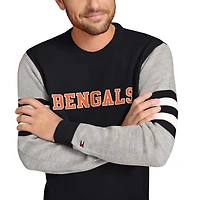 Pull ras du cou en acrylique noir/gris chiné Tommy Hilfiger pour homme, motif Bengals de Cincinnati