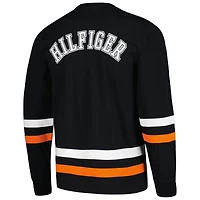 T-shirt à manches longues Tommy Hilfiger noir/orange Cincinnati Bengals Nolan pour hommes