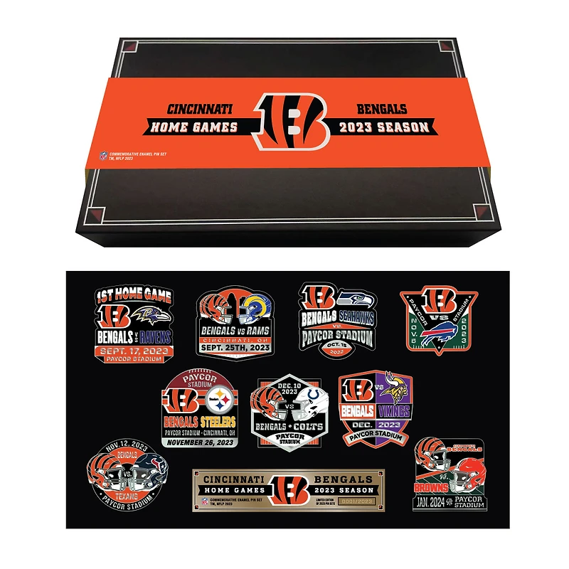 Ensemble collecteur de 9 pin MOJO Cincinnati Bengals 2023 Game Day