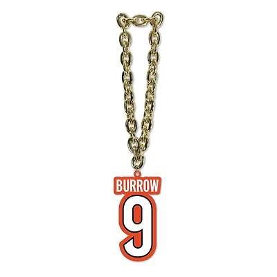 MOJO Joe Burrow Cincinnati Bengals Joueur Fan Chaîne Collier