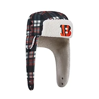 Casquette trappeur Sherpa noire à carreaux Sideline Bengals de Cincinnati New Era