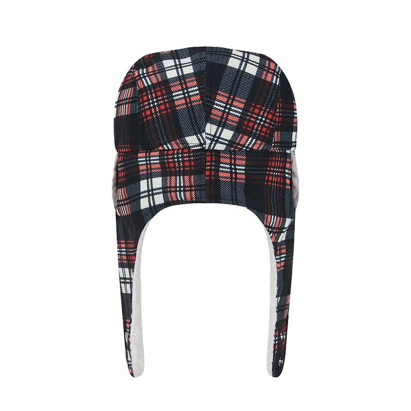 New Era Black Cincinnati Bengals Sideline Plaid Sherpa Trapper Hat