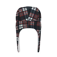 New Era Black Cincinnati Bengals Sideline Plaid Sherpa Trapper Hat