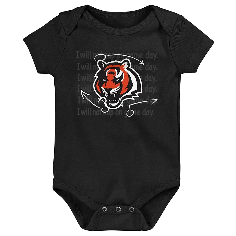 Ensemble de 3 bodys Starter pour nouveau-nés et nourrissons des Bengals Cincinnati