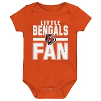 Newborn Outerstuff Cincinnati Bengals Little Tike 3-Piece Bodysuit Set