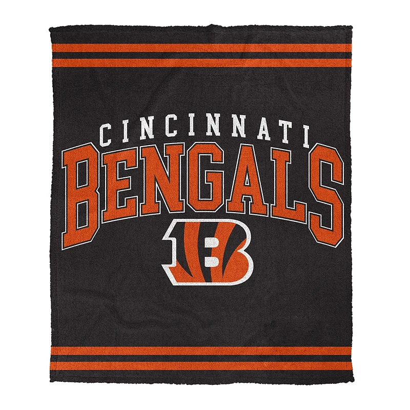 Couverture en tricot pelucheux et confortable Pegasus Cincinnati Bengals 60" x 70"