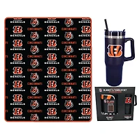 Pegasus Cincinnati Bengals 60" x 70" Logo Blanket and 30oz Stainless Steel Tumbler Combo