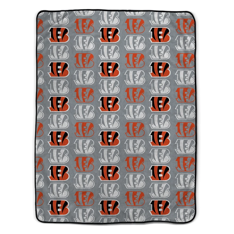 Couverture ultra confortable Pegasus Cincinnati Bengals 66" x 95" avec logo surdimensionné