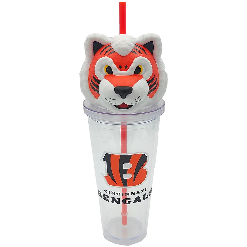 Gobelet à bec verseur Pegasus Cincinnati Bengals avec couvercle mascotte (680 ml)
