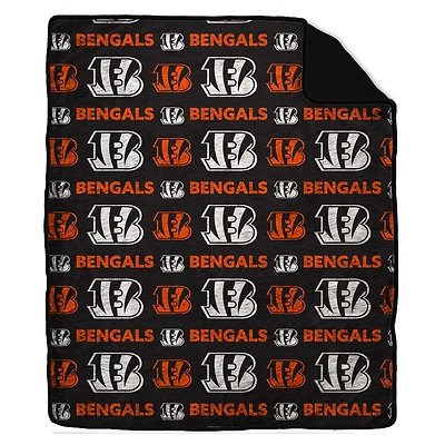 Pegasus Cincinnati Bengals Tonal Wordmark 60" x 70" Faux Fur Blanket