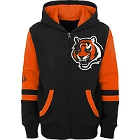 Sweat à capuche entièrement zippé noir Cincinnati Bengals Stadium préscolaire