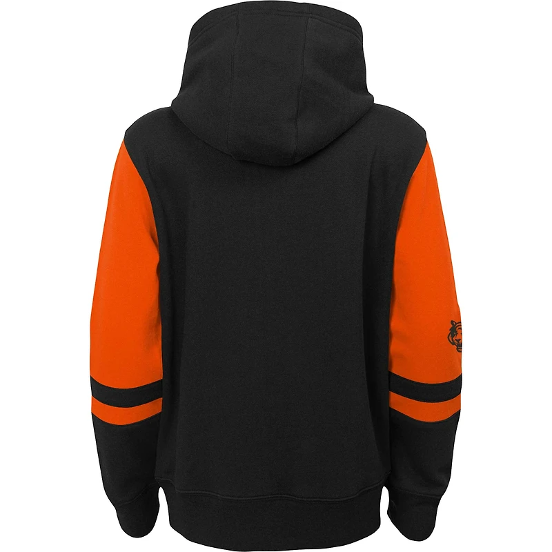 Sweat à capuche entièrement zippé noir Cincinnati Bengals Stadium préscolaire