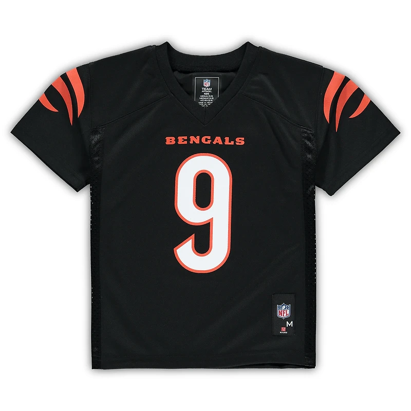 Préscolaire Joe Burrow Noir Cincinnati Bengals Replica Player Jersey