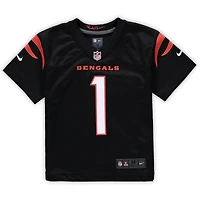 Maillot de match Nike Ja'Marr Chase pour enfants d'âge préscolaire, noir, des Bengals Cincinnati