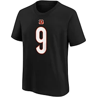 T-shirt Nike Joe Burrow noir pour enfants d'âge préscolaire, avec nom et numéro du joueur des Bengals de Cincinnati