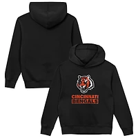 Sweat à capuche noir Back to Basics des Bengals de Cincinnati pour enfants d'âge préscolaire Outerstuff