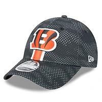 Casquette extensible à bouton-pression New Era Cincinnati Bengals 2024 NFL Sideline 9FORTY noire pour tout-petit
