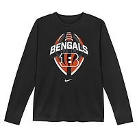 T-shirt Nike noir à manches longues pour tout-petits des Bengals de Cincinnati Primetime Legend Icon