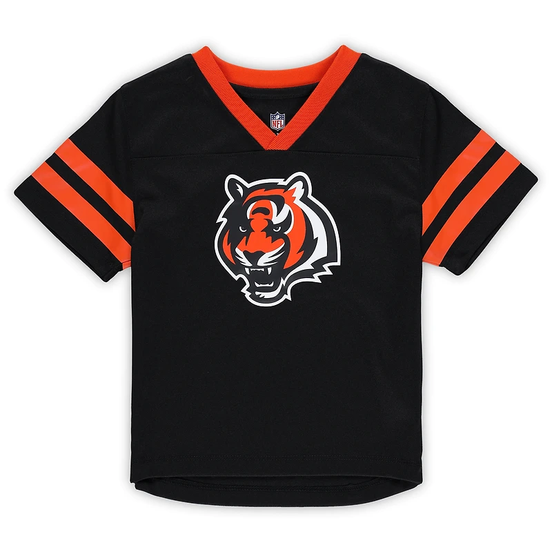Ensemble t-shirt et pantalon à col en V noir/orange Cincinnati Bengals Red Zone pour tout-petits Outerstuff