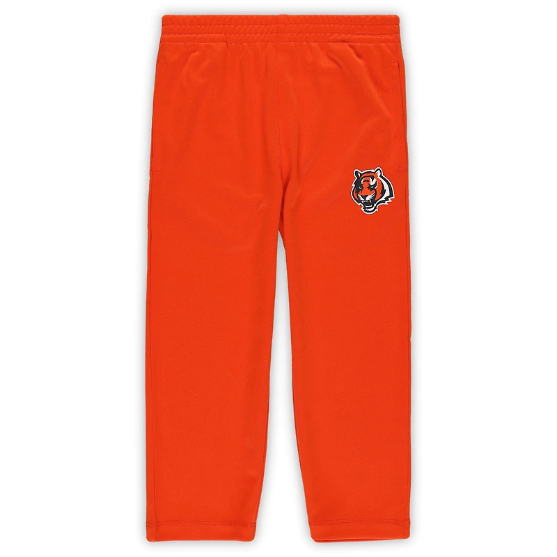 Toddler Outerstuff Black/Orange Cincinnati Bengals Red Zone V-Neck T-Shirt & Pants Set