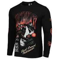 Unisex Black Cincinnati Bengals x BlaCkOWned Stripes Don't Come Easy Long Sleeve T-Shirt