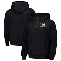 Unisex Dunbrooke  Black Cincinnati Bengals Defender Quarter-Zip Hoodie