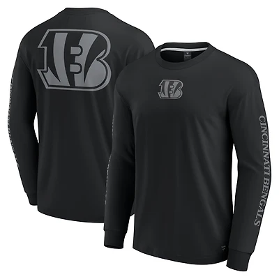 T-shirt unisexe à manches longues Fanatics noir des Bengals de Cincinnati Elements Strive