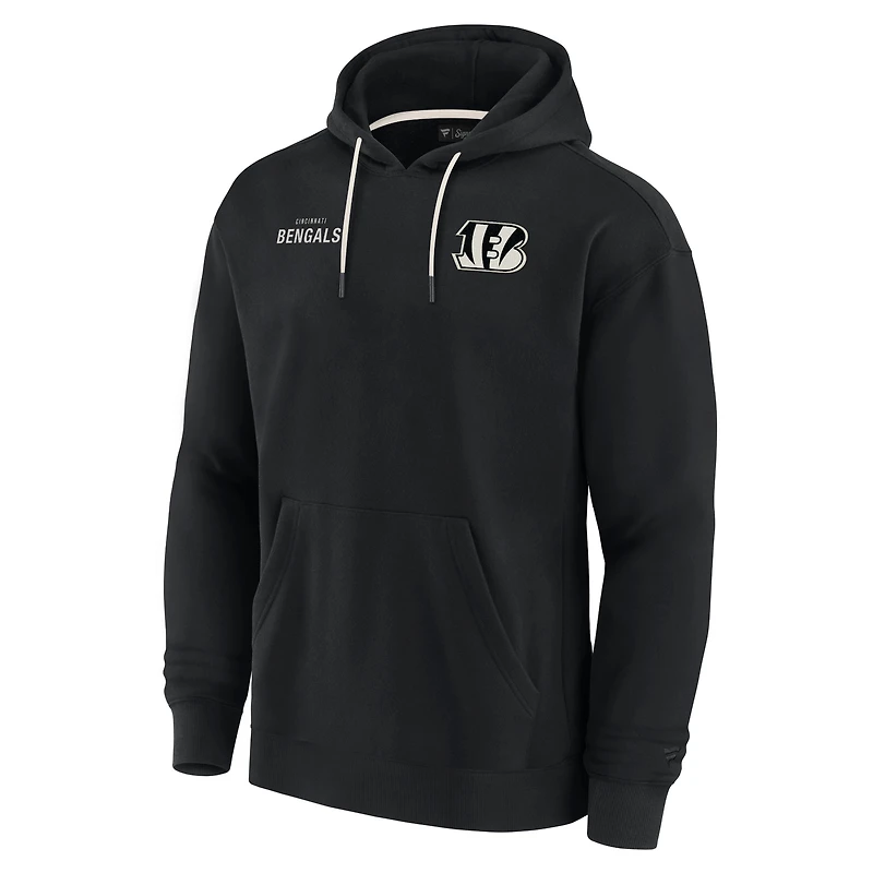 Unisex Fanatics Black Cincinnati Bengals Elements Super Soft Fleece Pullover Hoodie