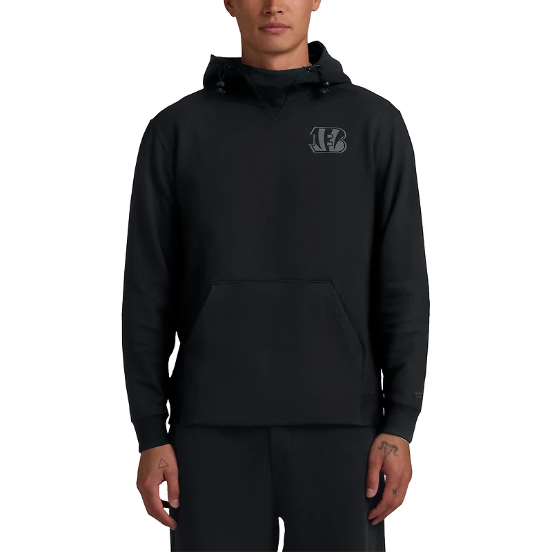 Unisex Fanatics Black Cincinnati Bengals Front Office Tonal Tri-Blend Pullover Hoodie