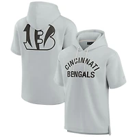 Unisex Fanatics Khaki Cincinnati Bengals Elements Super Soft Fleece Short Sleeve Pullover Hoodie
