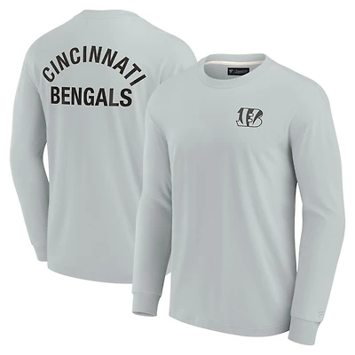 Unisex Fanatics Gray Cincinnati Bengals Elements Super Soft Long Sleeve T-Shirt