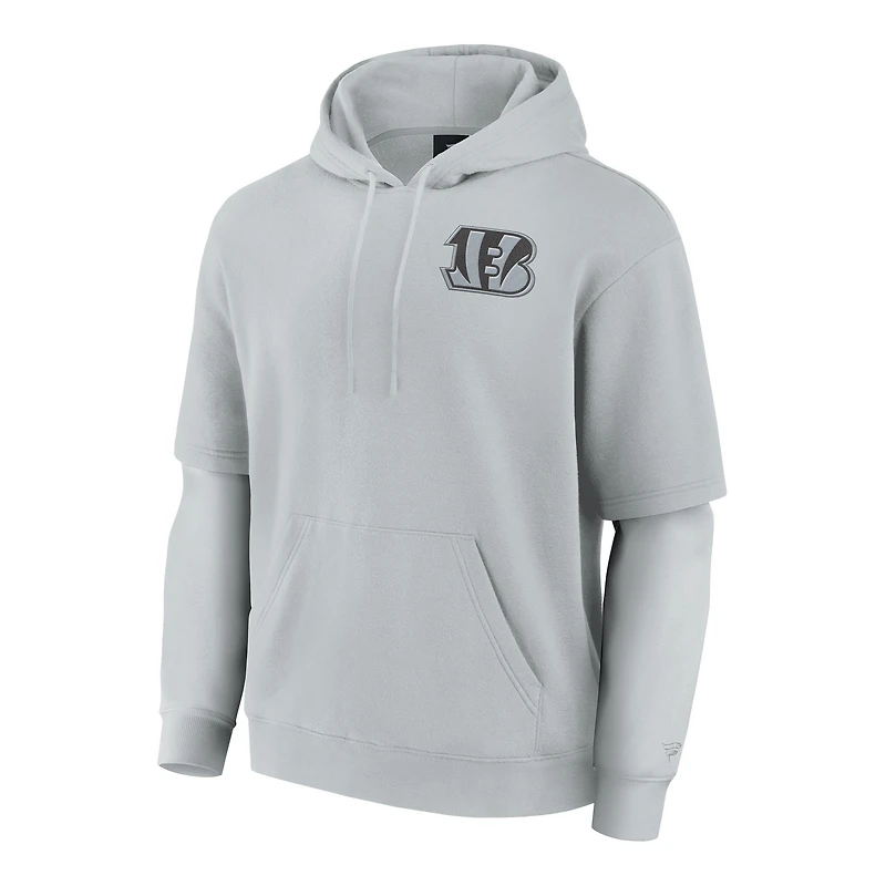 Sweat à capuche unisexe Fanatics gris Cincinnati Bengals Sleek Elements
