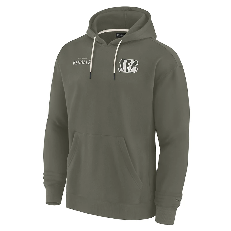 Sweat à capuche unisexe Fanatics Olive Cincinnati Bengals Elements en polaire super douce