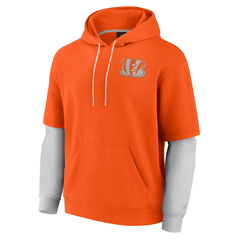 Sweat à capuche unisexe Fanatics Orange Cincinnati Bengals Sleek Elements