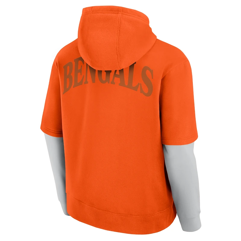 Unisex Fanatics  Gray Cincinnati Bengals Sleek Elements Pullover Hoodie