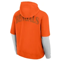 Unisex Fanatics  Gray Cincinnati Bengals Sleek Elements Pullover Hoodie