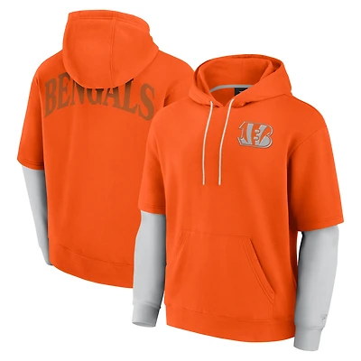 Unisex Fanatics  Gray Cincinnati Bengals Sleek Elements Pullover Hoodie